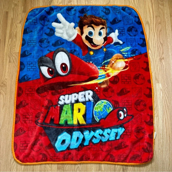 Nintendo | 2018 Super Mario Odyssey  Soft 100% Polyester Kids Blanket Throw - Picture 1 of 10